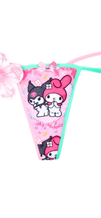 Image 5 of Kuromi&mymelody micro top set