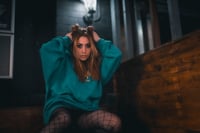 Image 5 of DAISY GANG - Teal Cosy AF hoodie 