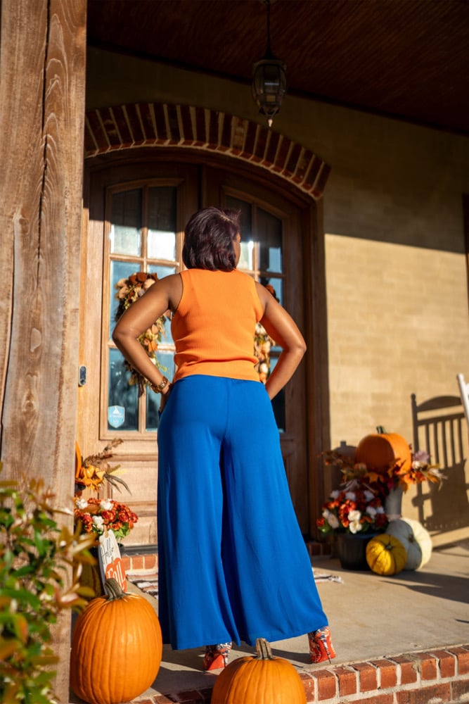 Image of Crinkled Wide Pants w/Pockets