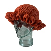 Image 1 of Orange Ruffle Hat