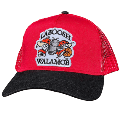 Image of Red LABOOSH X WALAMOB draft cap