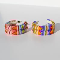 Image 1 of Cross My Mind Hoops (Medium) | Multi-Colors)