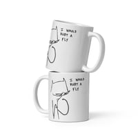 Image 3 of White glossy mug a fly 