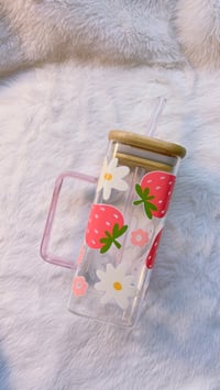 Strawberry 🍓 Glass Can 