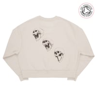 Image 1 of 3 Skull Women's Bone Croped Baggy Sweat (Recycled)