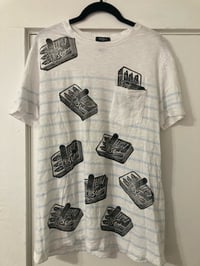 Image 1 of 'Sleepy Little Stinkers' Custom Upcycled Blockprint Tee