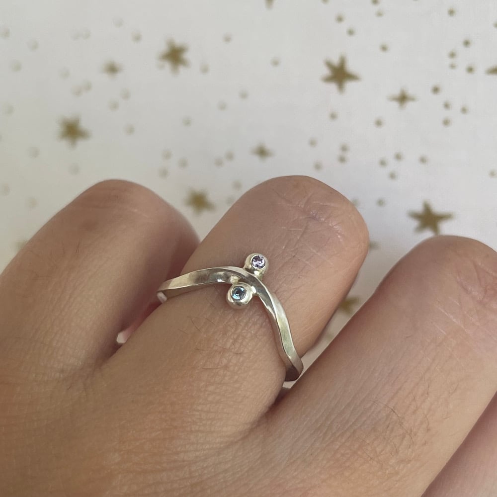 Image of blue wave ring