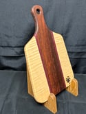 Bubinga and Curly Maple Serving Board