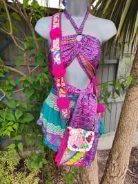 Image 10 of MYLA tassel top pink purple dash of gold