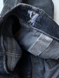 Image 6 of '04 Rick Owens Mud Wash Denim Fatigue Shorts - 33