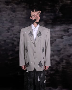 Image of MASSTAK - 45 Steel Tablecloth Blazer