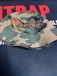 Image 4 of camo “ENTRAPRENEUR” bucket hat