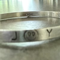 Image 2 of Joy Outside, Hope Inside Metal Cuff Bracelet