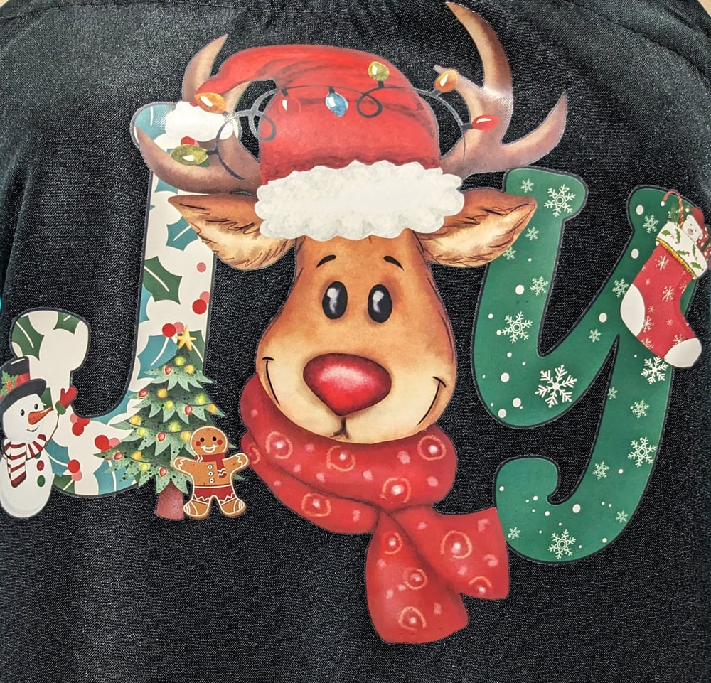 Image of Reindeer Joy Christmas Apron (black)