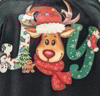 Image 3 of Reindeer Joy Christmas Apron (black)