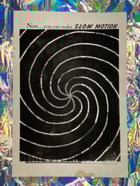Image 2 of Original Lino Print - Swirl - Slow Motion