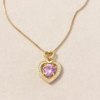 Image 1 of Pink Heart Necklace 