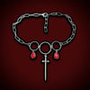 Red Gems & Swords Necklace