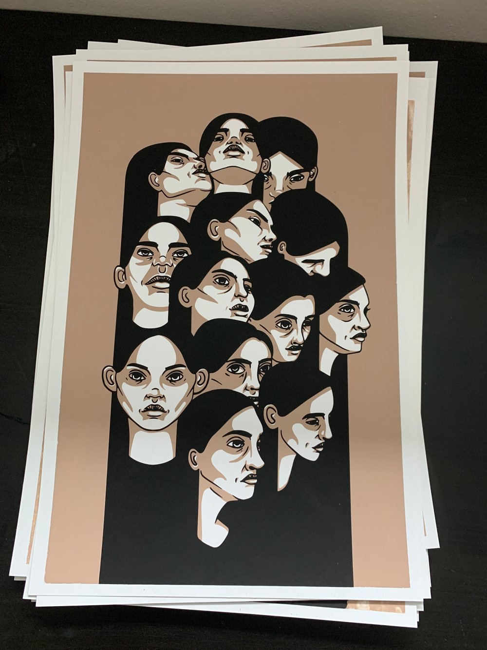 Tower of Heads Print