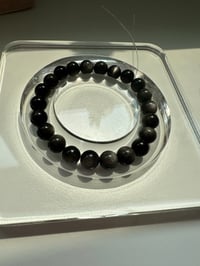 Image 3 of Silver obsidian 银耀石手链