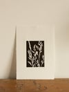 Black and White Grass Monoprint A4 *Seconds* 