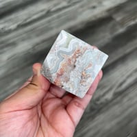 Image 2 of Mexican Crazy Lace Agate Floating Cube A