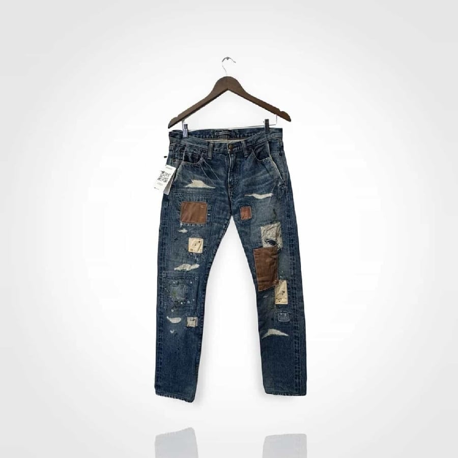 Image of MIHARAYASUHIRO patchwork denim pants 