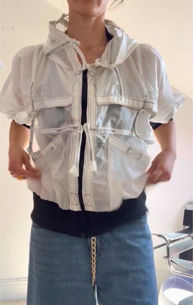 White Parachute Jacket Image 5
