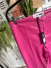 Image 2 of NWT fashion Nova pink faux pants 