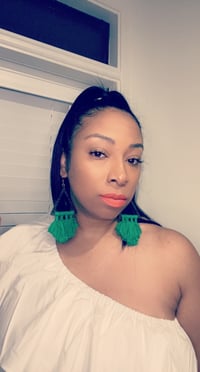 Image 2 of Cici Wooded tassel earrings 