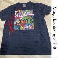 Xlarge Marvel blue lace destroyed