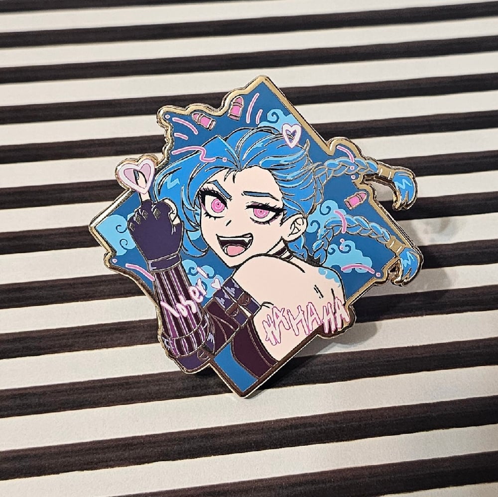 Image of Jinx: the Loose Cannon Enamel Pin + Stickers