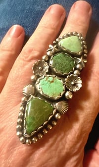 Image 1 of Sage/mint turquoise artisan statement ring