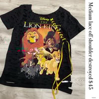 Medium Lionking off shoulder lace destroyed