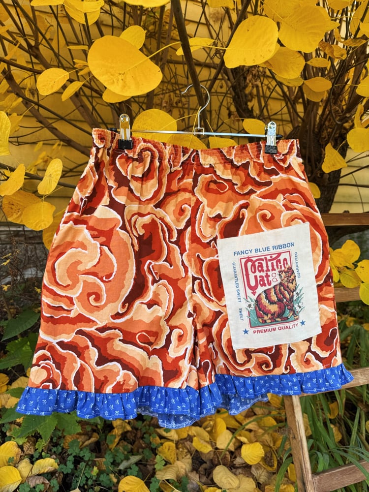 Image of High Waisted Ruffle Shorts — Calico Cat