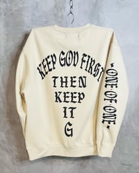 Image 4 of Keep God First - Cream Crewneck 
