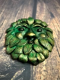 Image 4 of Green Man Clay Incense Holder, Handmade OOAK