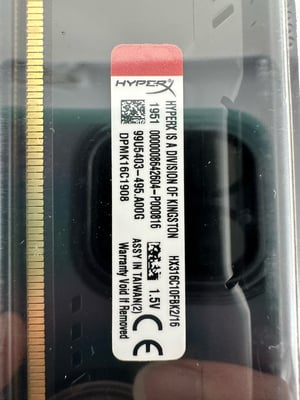 Image of HyperX Kingston FURY 16GB Kit (2x8GB) 1866MHz DDR3 CL10 DIMM - Black (HX318C10FBK2/16) Free Shipping