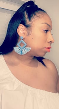 Image 3 of Tabitha Beaded Tassel earrings