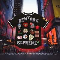 Image 1 of 🆕 BlaCK PaTCHwORK SuPReMe JeRSeY ⚾️