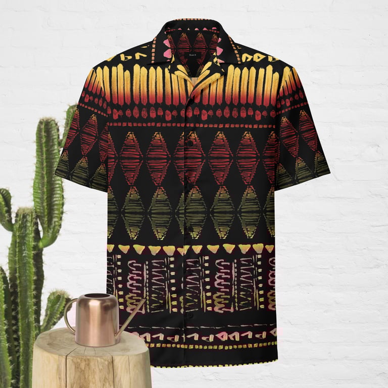 Tribal Unisex Button Shirt Image 3