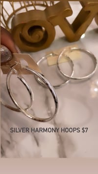 Silver Harmony hoops