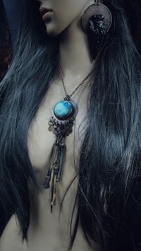 Image 1 of Relic with huge labradorite & dangle bones 