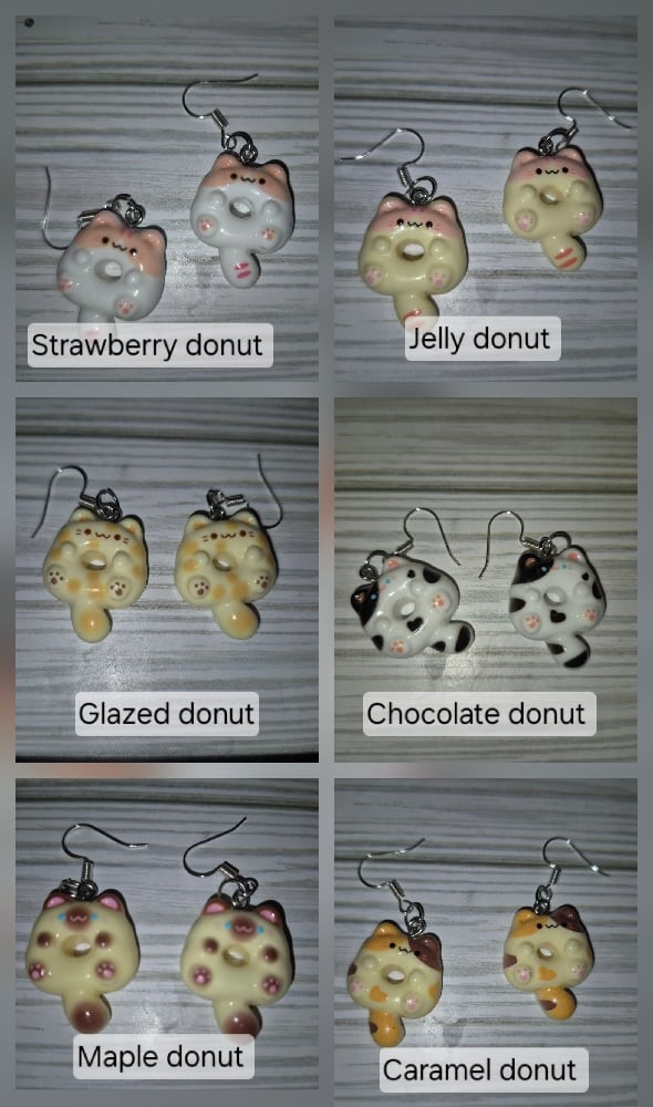 Image of Donut Kitties [Earrings].