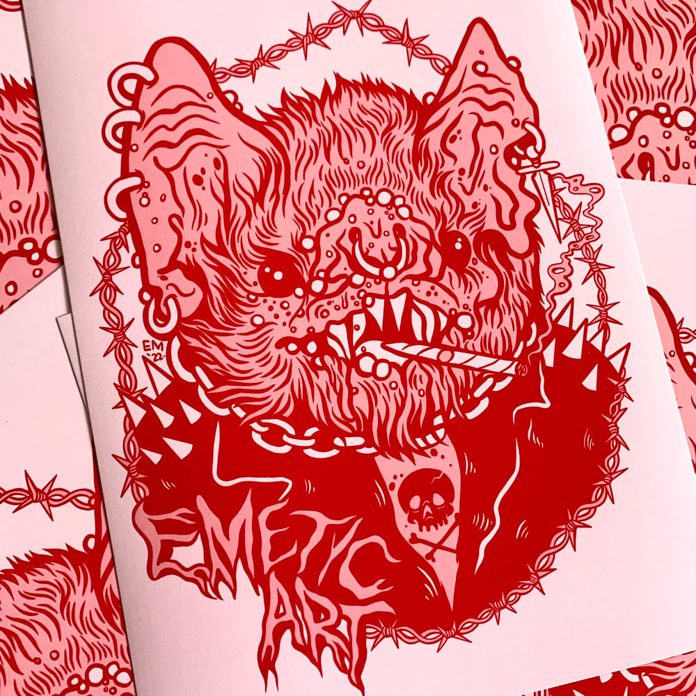 Bat Pack Pink And Red Print