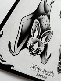 Image 2 of Bats Flash Sheet (black and grey) 