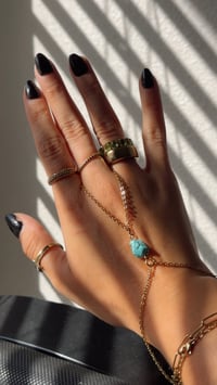 Image 1 of Desert Skies Turquoise Hand Chain 