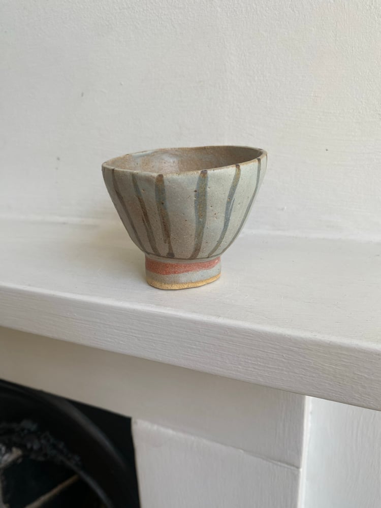 Deep footed bowl (washed black lines) Image 5