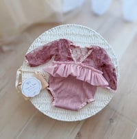 Image 2 of Newborn girls bodysuit | Lara | dusty pinl