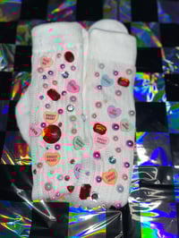 Image 1 of sweetheart scrunch socks 